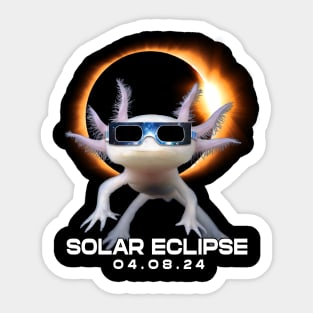 Celestial Axolotl Eclipse: Trendy Tee for Axolotl Admirers and Eclipses Sticker